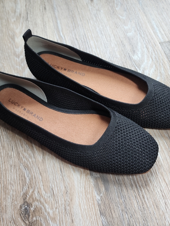 Lucky Brand Shoes - Lucky Brand Women's Black Knit Ballet Flats Size 8.5